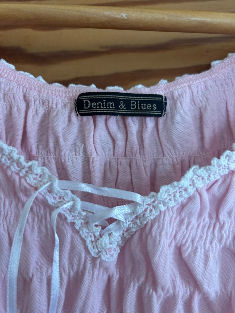 Vintage Vibes Denim and Blues Quilted Pink Camisole - Picture 3 of 11